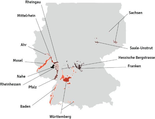 wijngebieden duitsland kaart Duitse wijngebieden | Vindmijnwijn.nl