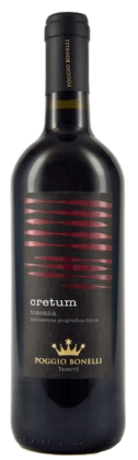 Poggio Bonelli Cretum Rosso Toscana | Italië | gemaakt van de druiven Cabernet Sauvignon, Merlot en Sangiovese